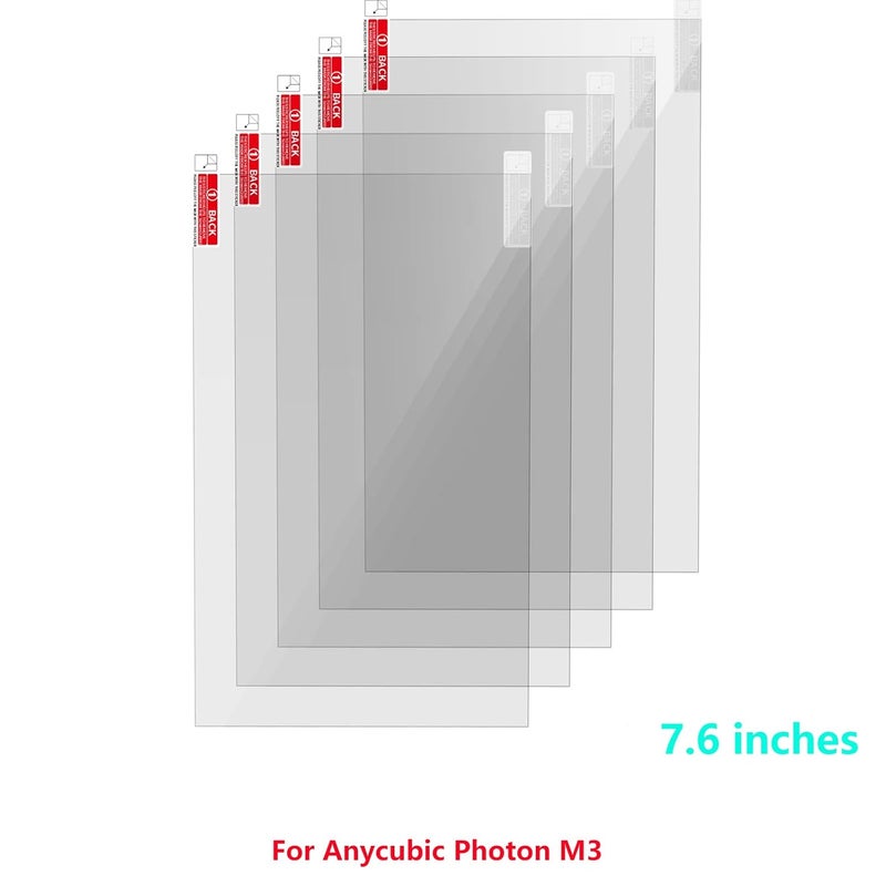 KOYOFEI 5PCS Screen Protector for LCD Resin 3D Printers, Screen Protective Film for Anycubic Photon M3 7.6 inch Resin Mono 3D Printers - Image 2